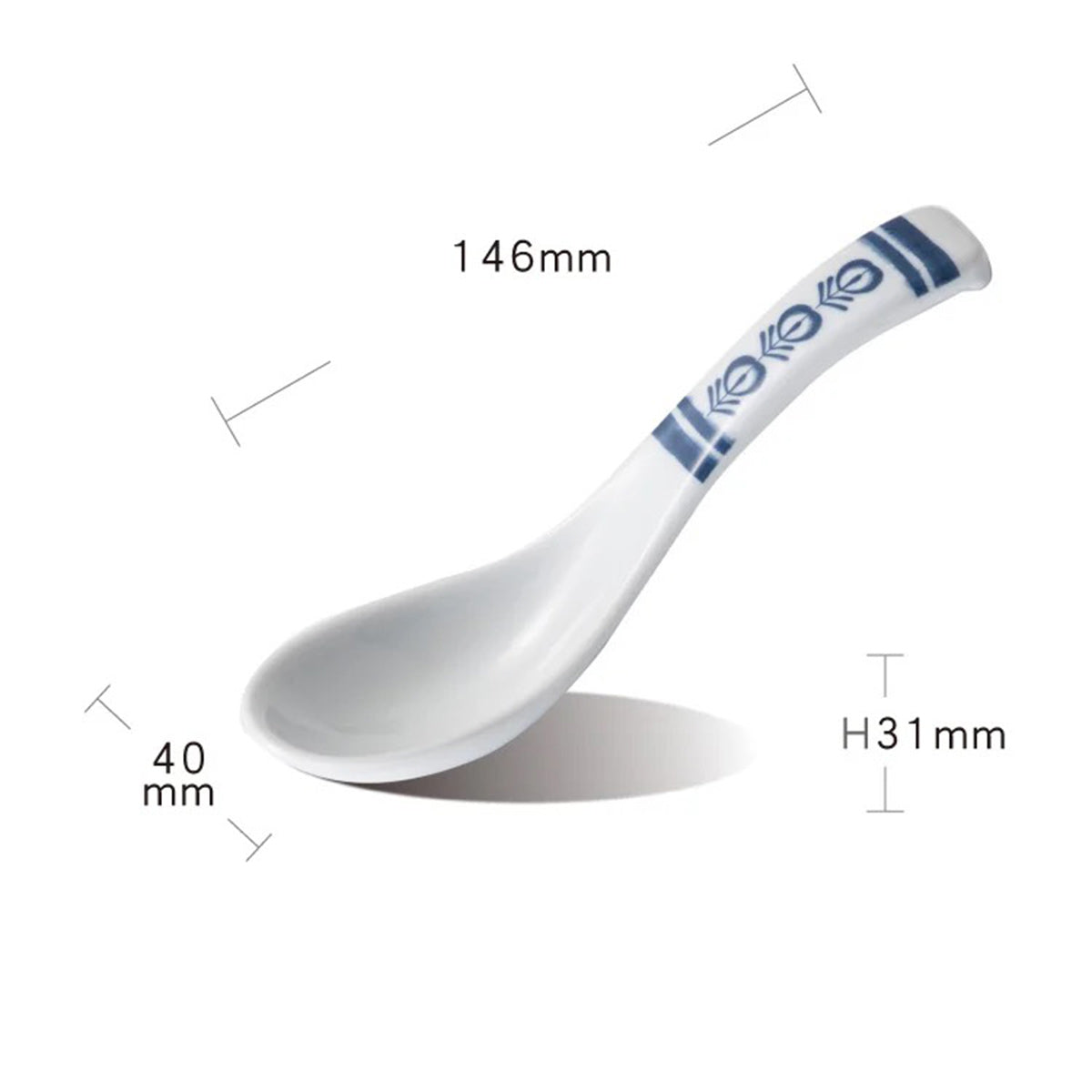 Melamine Spoon with Blue Vine Pattern (S-07BV)