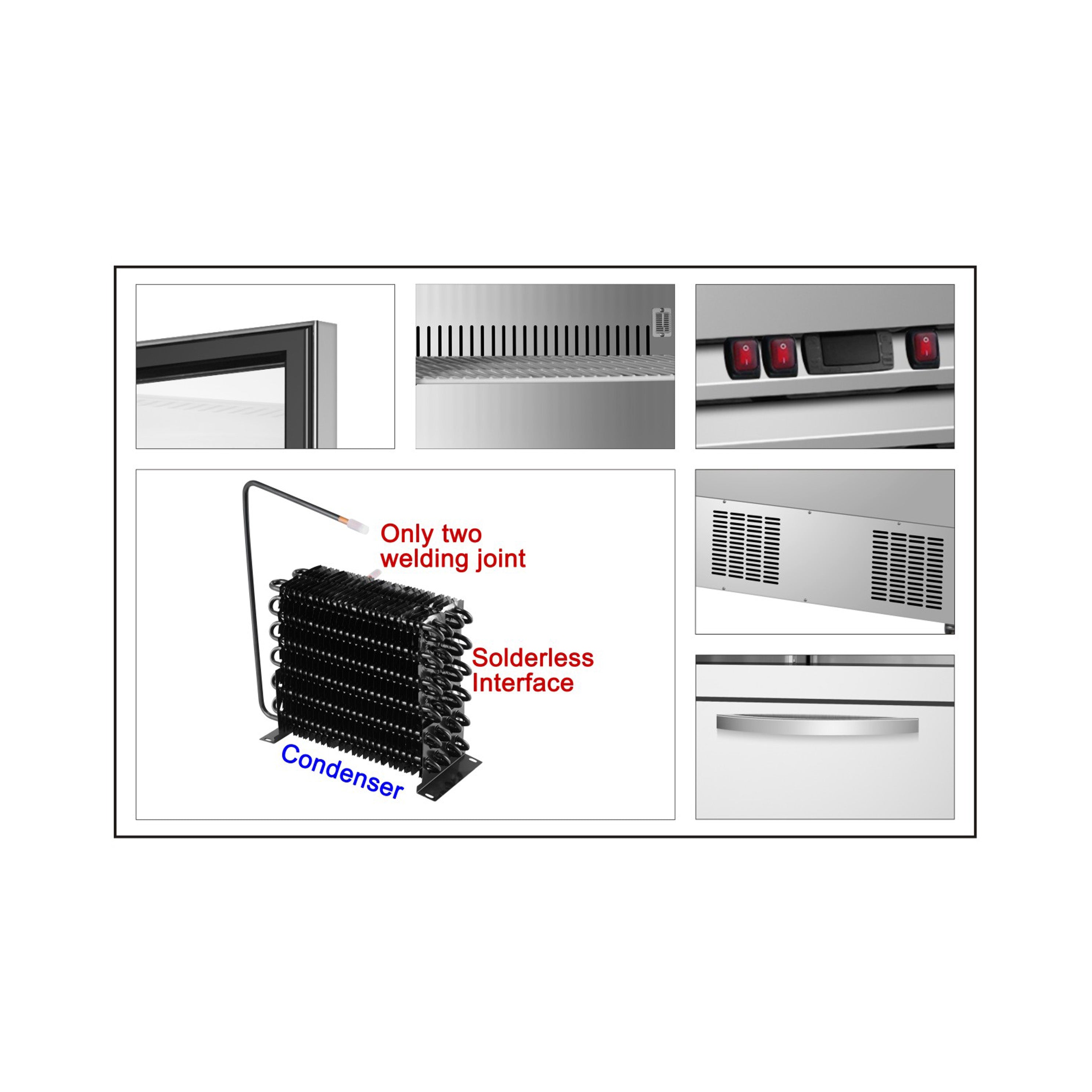 Sub-Equip, C-48BF-4D 48" Double Door Reach-in Freezer With 4 Drawers