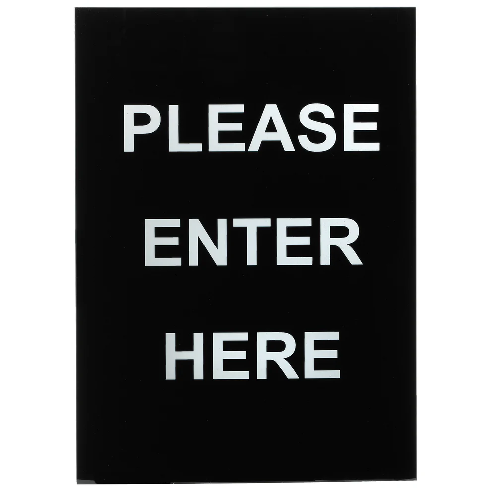 SGN-801 - Stanchion Frame Sign  - Please Enter Here - Chefcoca