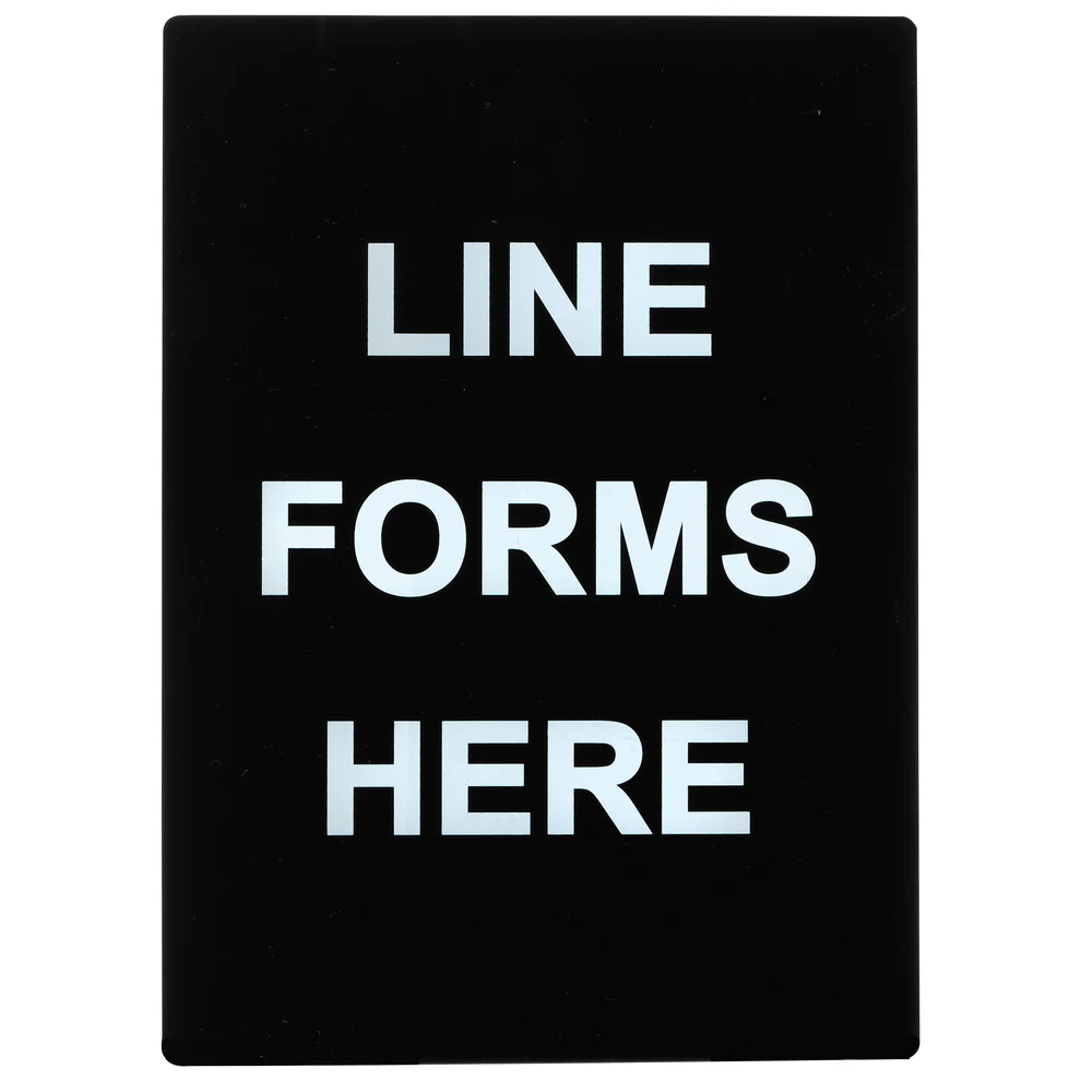 SGN-803 - Stanchion Frame Sign - Line Forms Here - Chefcoca