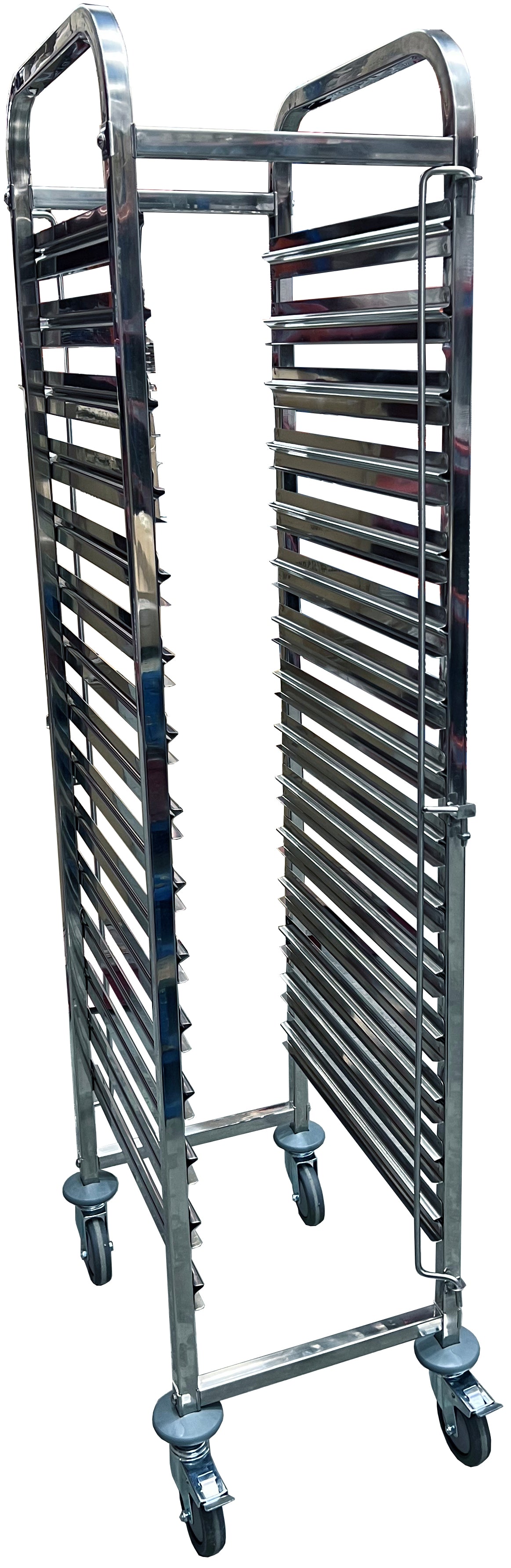 15-Tiered Stainless Steel Sheet Pan Rack with Brakes