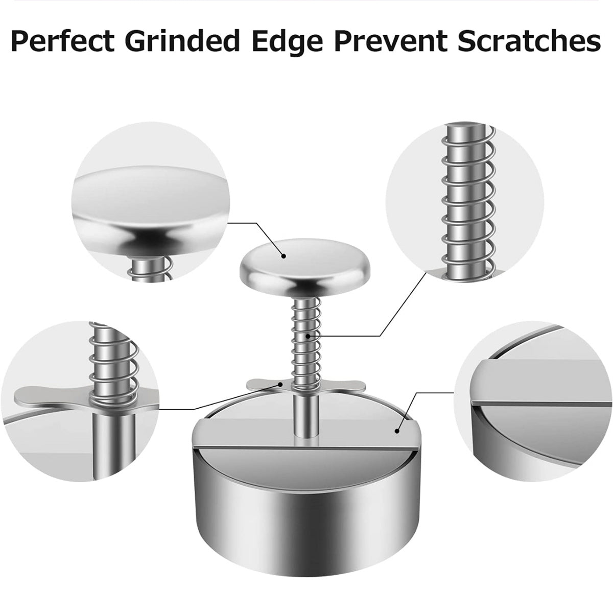 Stainless steel Hamburger Press, 4"Diameter