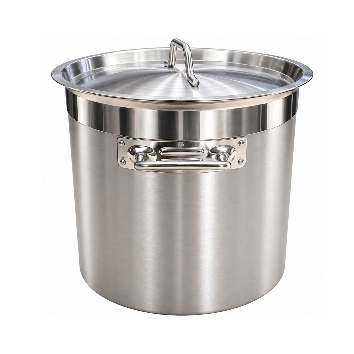 Sous-équipement, SPWL-3030, Marmite robuste en acier inoxydable avec couvercle et poignées renforcées (30 cm/11,8 po de diamètre x 30 cm/11,8 po de hauteur - 21 L)