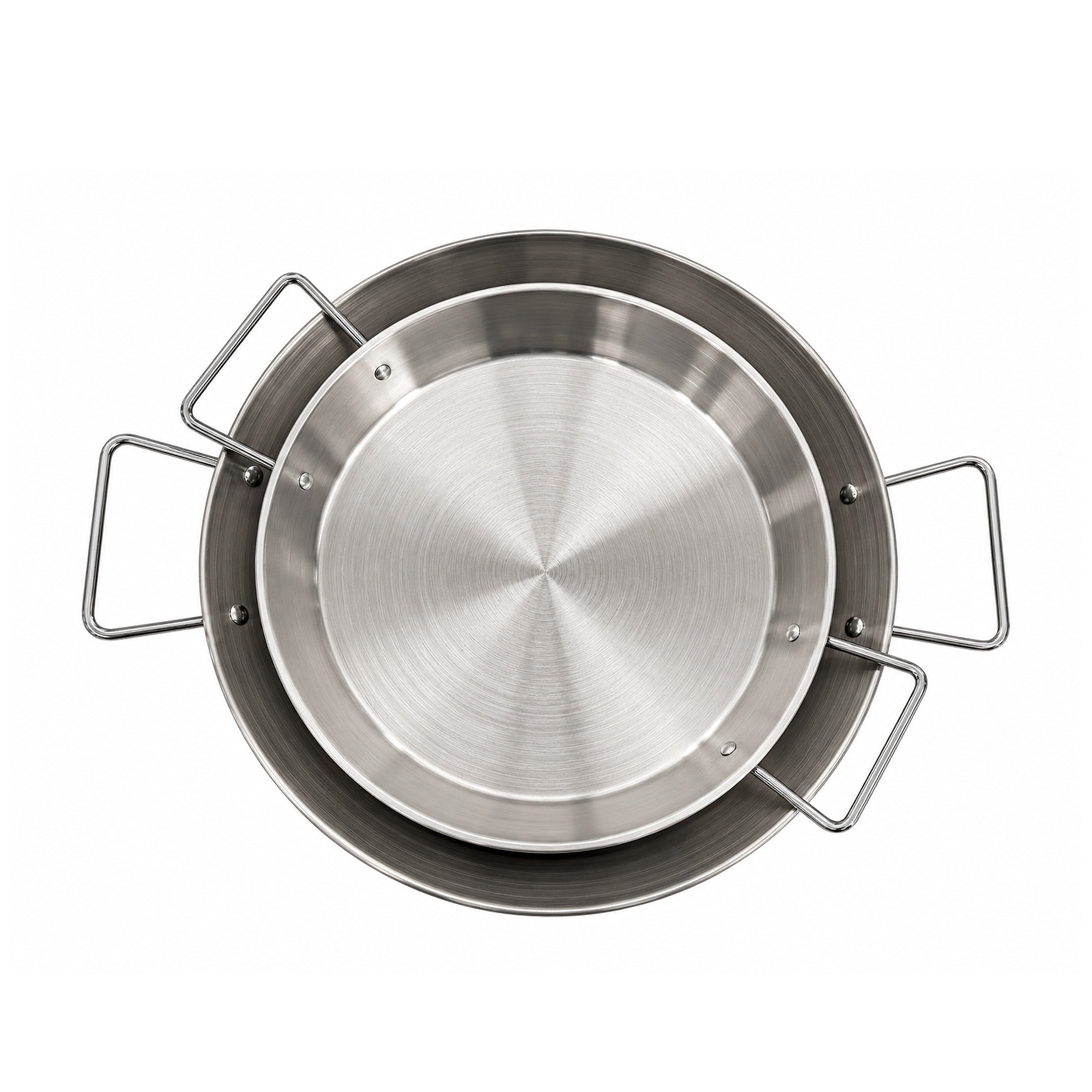 CHEFCO,SSP-29S, 29CM/11.5" Stainless Steel Seafood Paella Pan with Handles