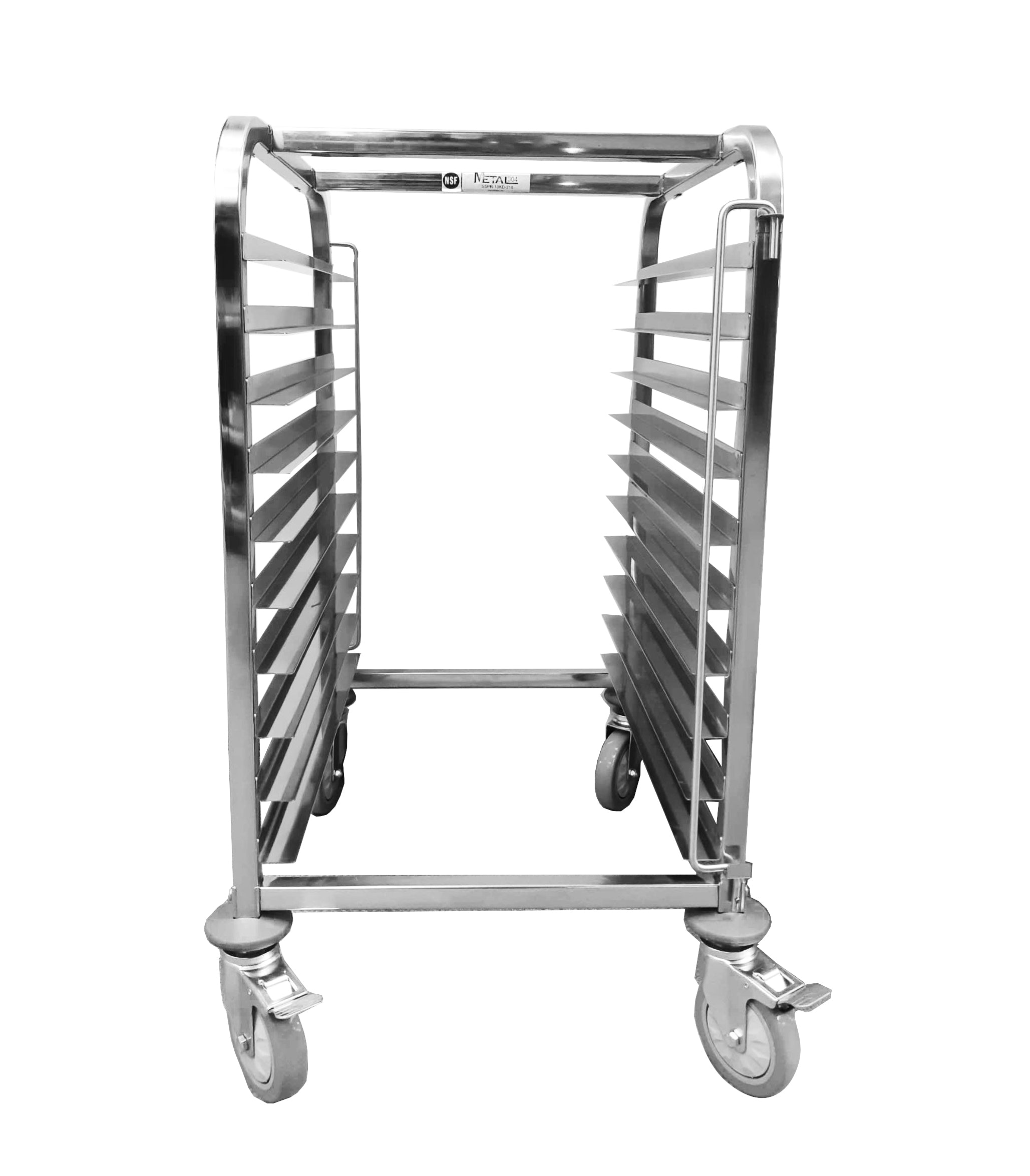 Metal304, 10-Tiered Stainless Steel Sheet Pan Rack with Brakes