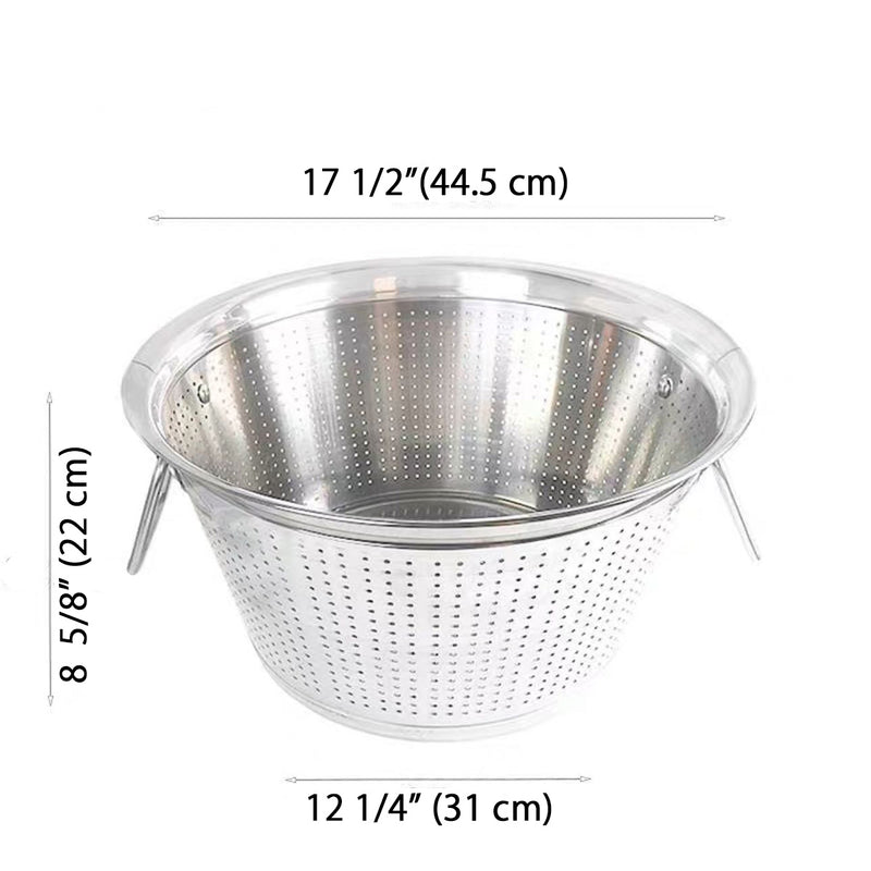 Heavy Duty Stainless Steel Colander/Basket/Strainer with Handle