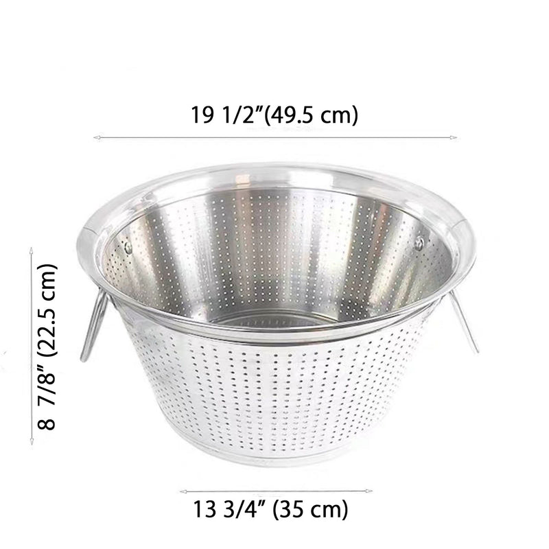 Heavy Duty Stainless Steel Colander/Basket/Strainer with Handle