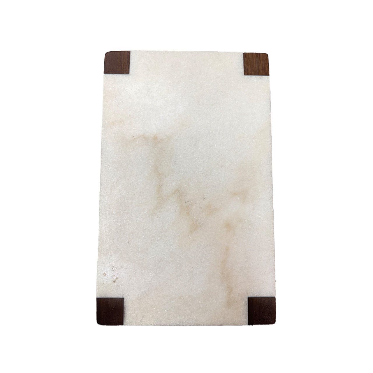 Chefco, Marble Serving Board with Wooden Corners | Rectangular Cheese & Charcuterie Board (ST-S4001)