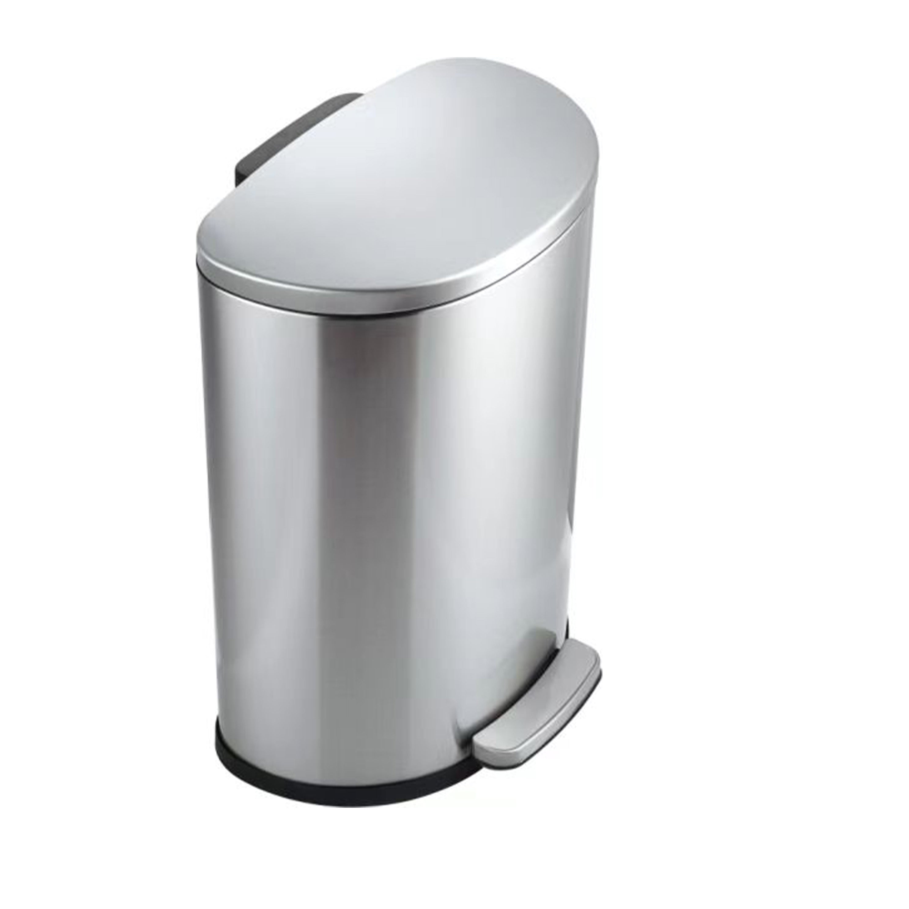Chefco, STC-284SR,Stainless Steel Semi-Round Soft-Close Lid Pedal Trash Can, 11L