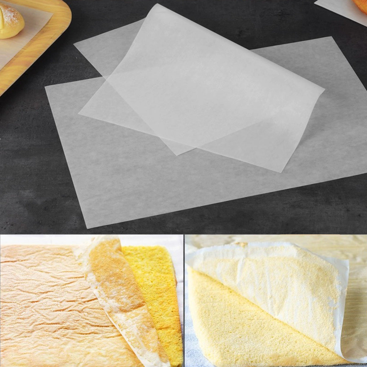 Parchment paper,Baking Paper Parchment for Cookies, Bread, Meat, Pizza, White (500 Sheets)