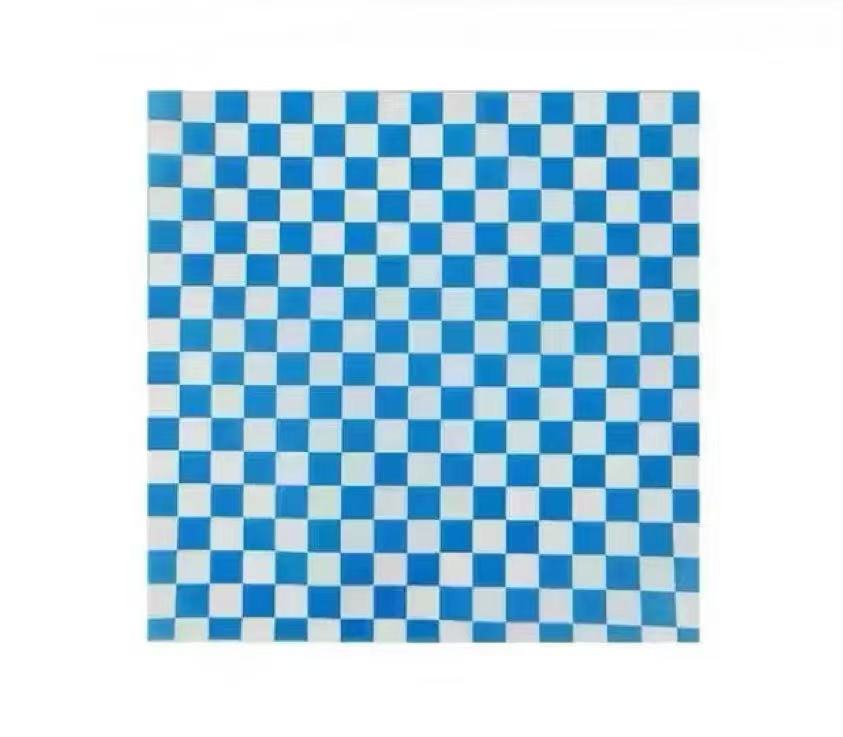 CHEFCO,STPA-2222B,Oil-Absorbing Paper,22cmX22cm, Blue & White Checkered,200Pcs/Pack - Chefcoca