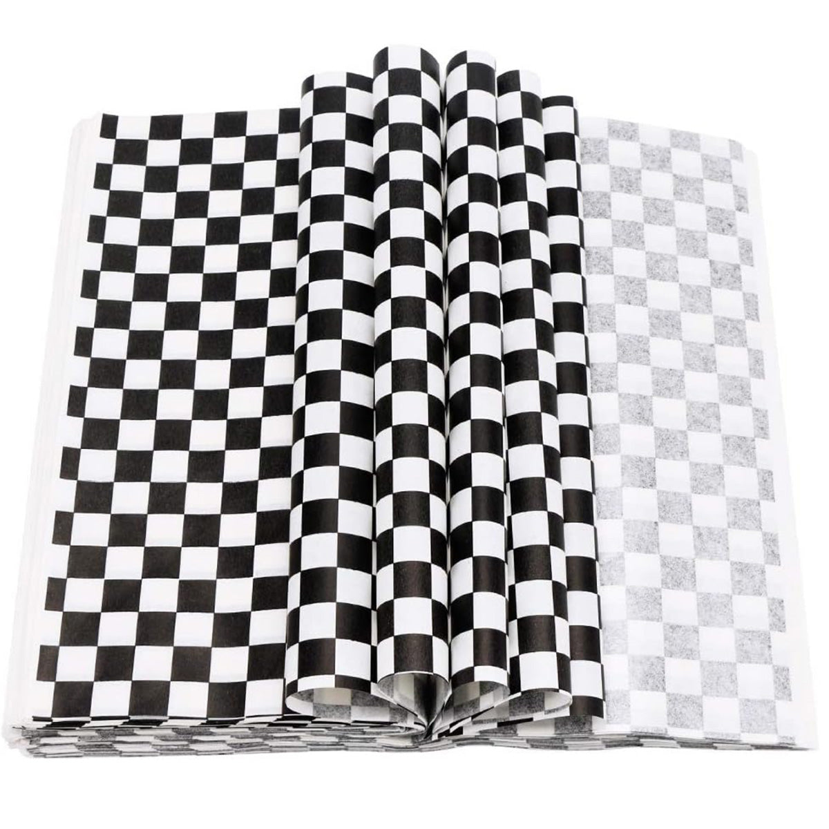 Wrap Paper, Black & White Greaseproof Sandwich Wrap Paper Deli Paper Wax Paper (200 Sheets)