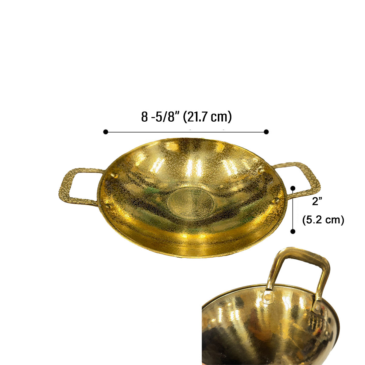 Alcohol pot Korean Ramen pot, Golden Serving Wok With Double handle