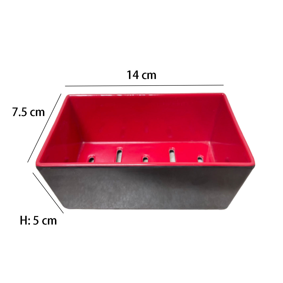 Black and Red Melamine Rectangular bowl (SX-34)