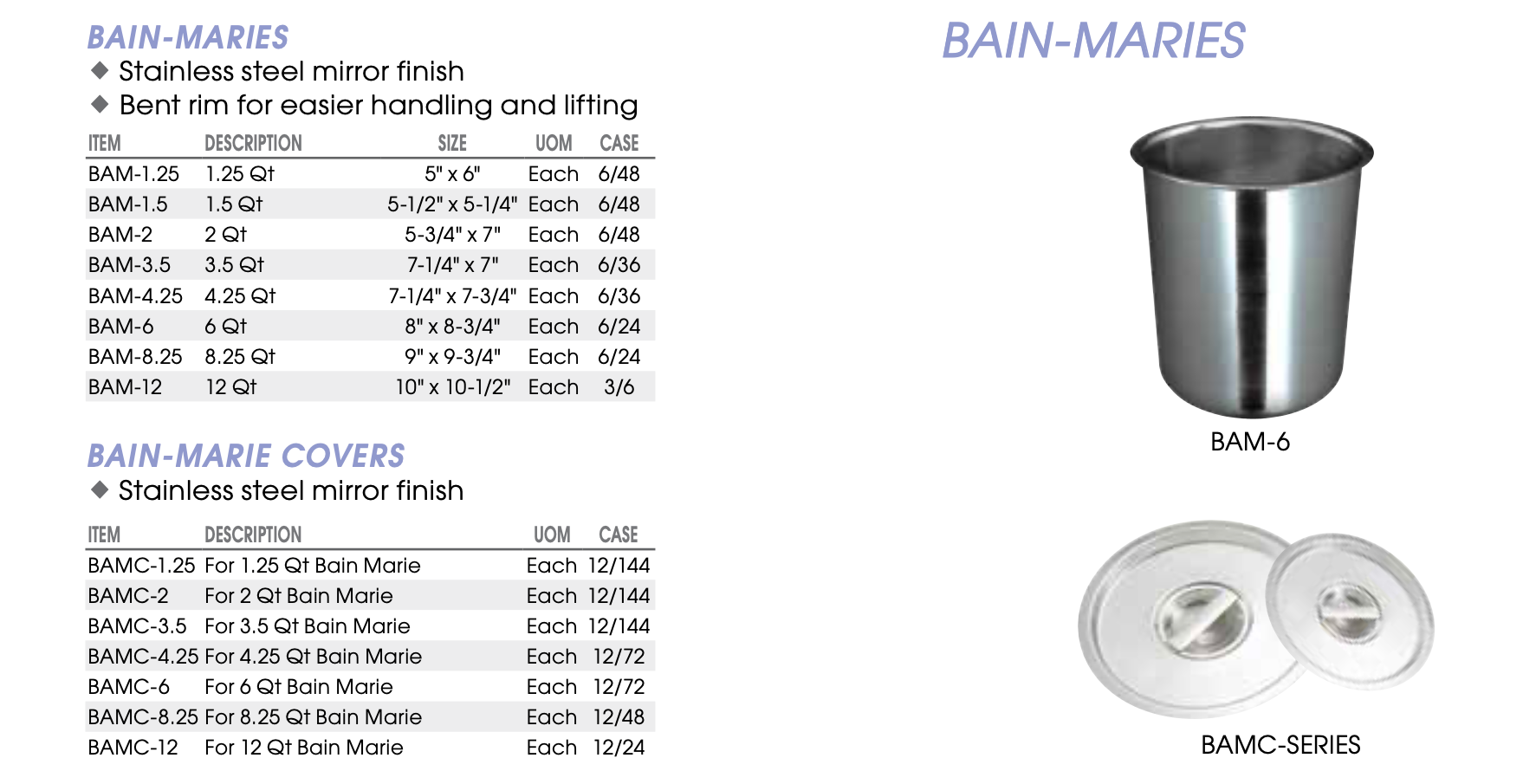 Stainless Steel Cyclinder Bain-Marie