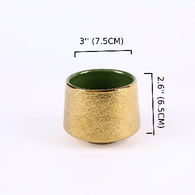 Golden & Green Ceramic Tea cup (PTC00404)