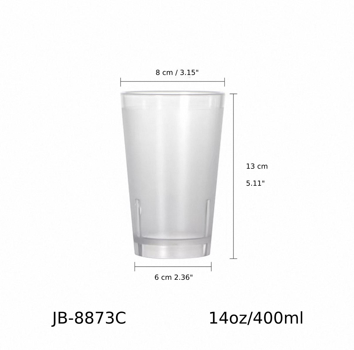 Clear Polycarbonate Water Cup, 14oz/400ml (JB-8873C) - Chefcoca