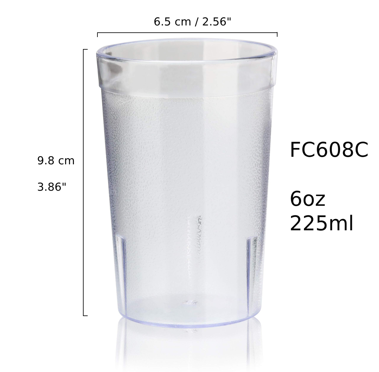 Clear Polycarbonate Cup, 6oz/225ml (FC608C) - Chefcoca