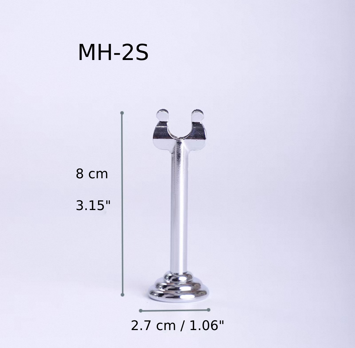 Silver Menu & Card Holder, 8cm High (MH-2S)