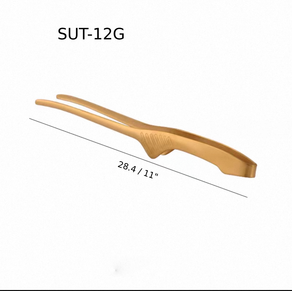 Golden Korean Style BBQ Tong, 12" (SUT-12G) - Chefcoca