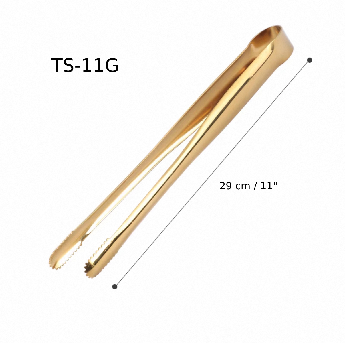 Golden Stainless Steel Tong, 11" (TS-11G) - Chefcoca