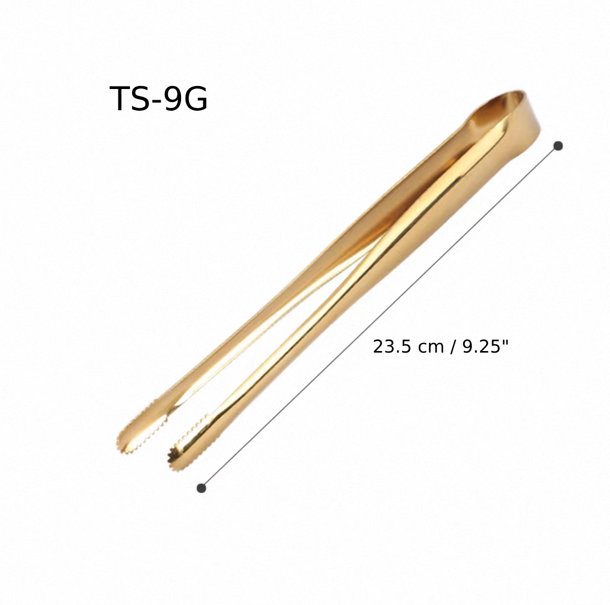 Golden Stainless Steel Tong, 9" (TS-9G) - Chefcoca