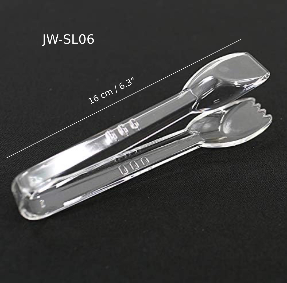 Clear Polycarbonate Salad Tong, 6" (JW-SL06) - Chefcoca