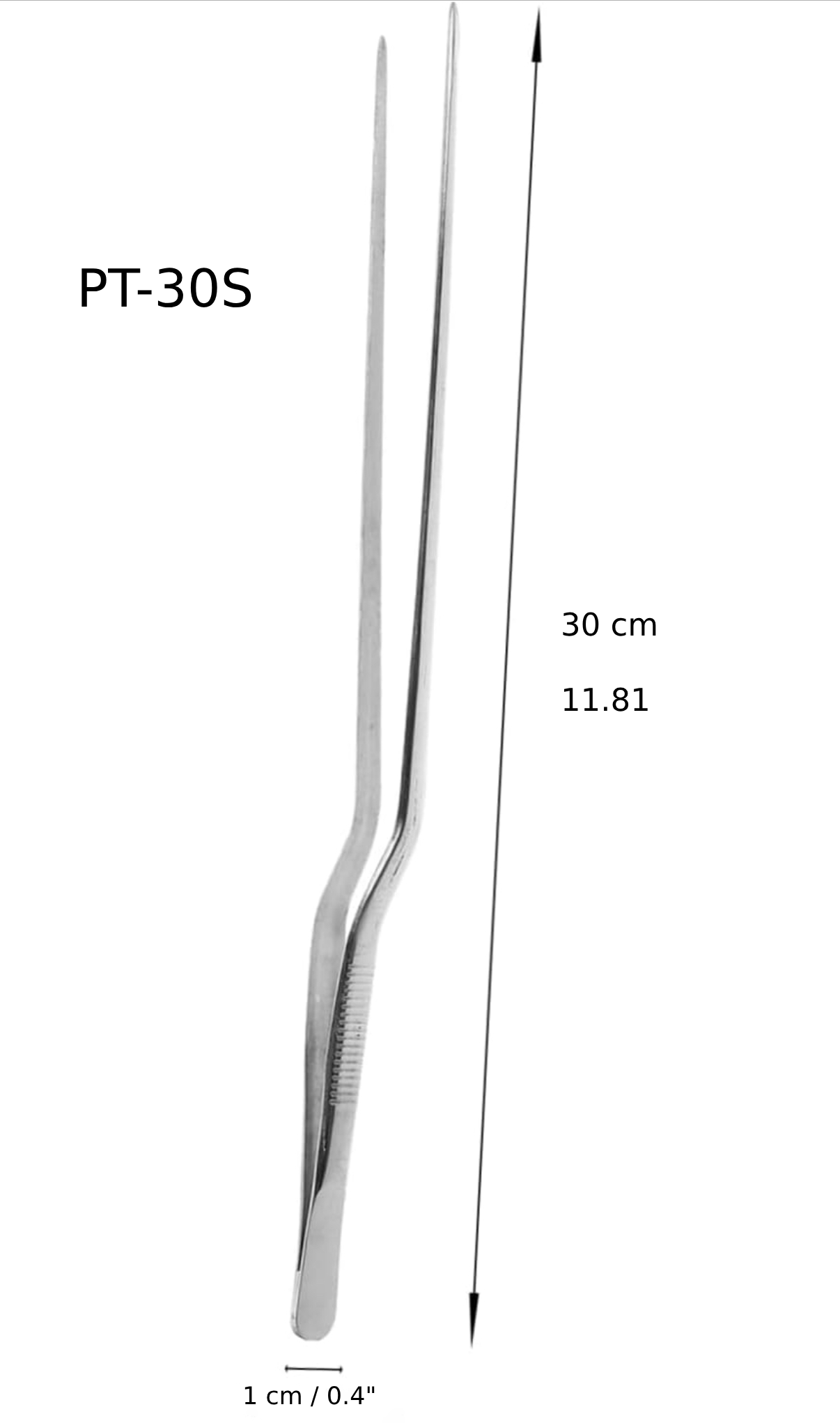Offset Plating Tweezer, 30 cm (PT-30S) - Chefcoca
