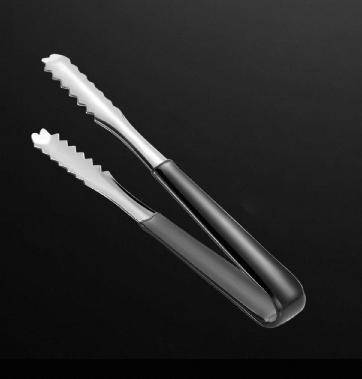 Stainless Steel Ice Tong with Black Plastic Coated, 7" (TS-7B) - Chefcoca