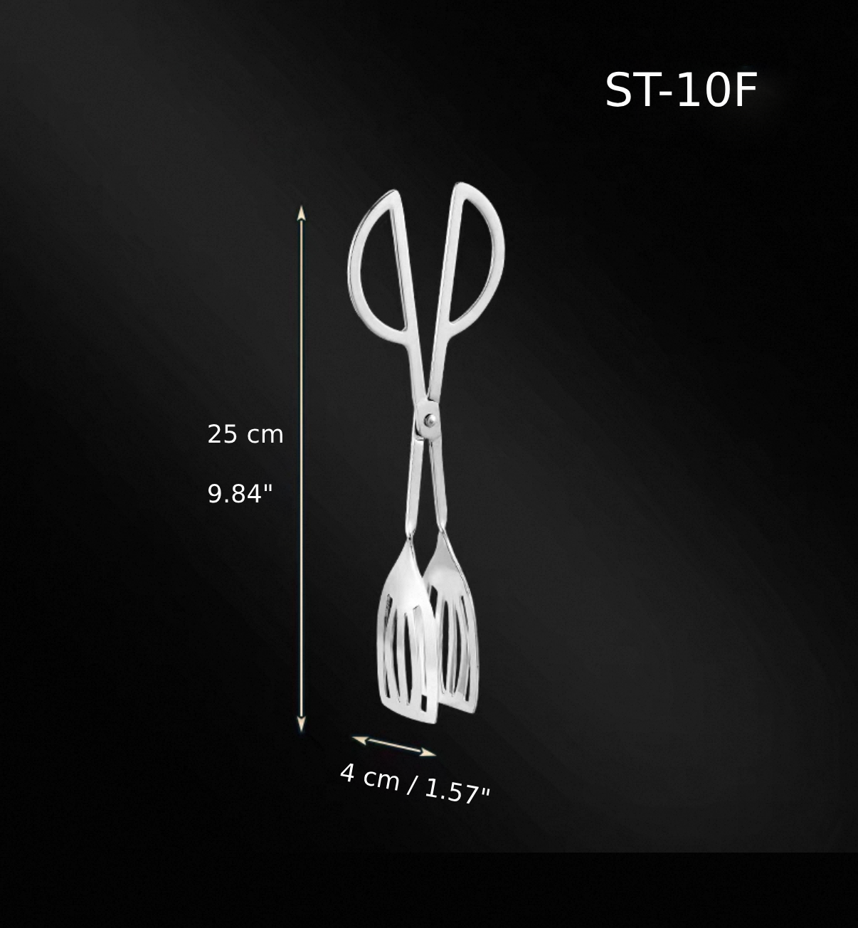 Salad Tong, Slotted and Solid Spatula, Mirror Finish (ST-10F) - Chefcoca