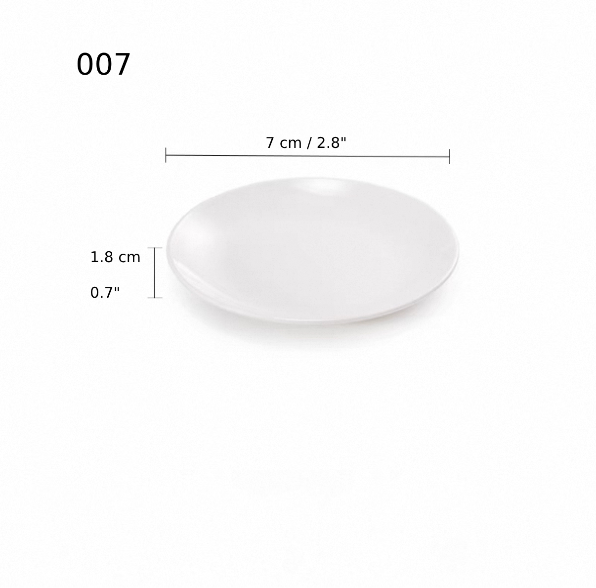CHEFCO, 7" Melamine White Round Plate (007) - Chefcoca