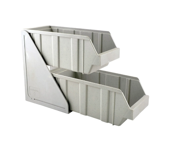 Grey 2 Tier Versa Organizer Bin Set 2 (JD-86258G)