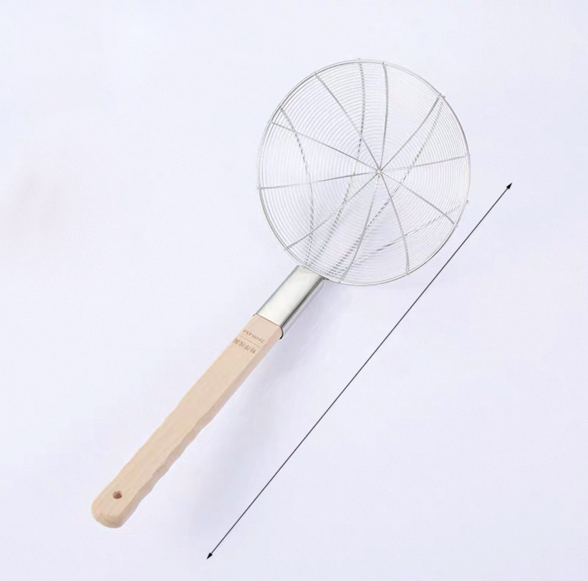 Chefco, 26cm Dia Reinforced Stainless Steel Strainer with Wood Handle (HHSW-26) - Chefcoca