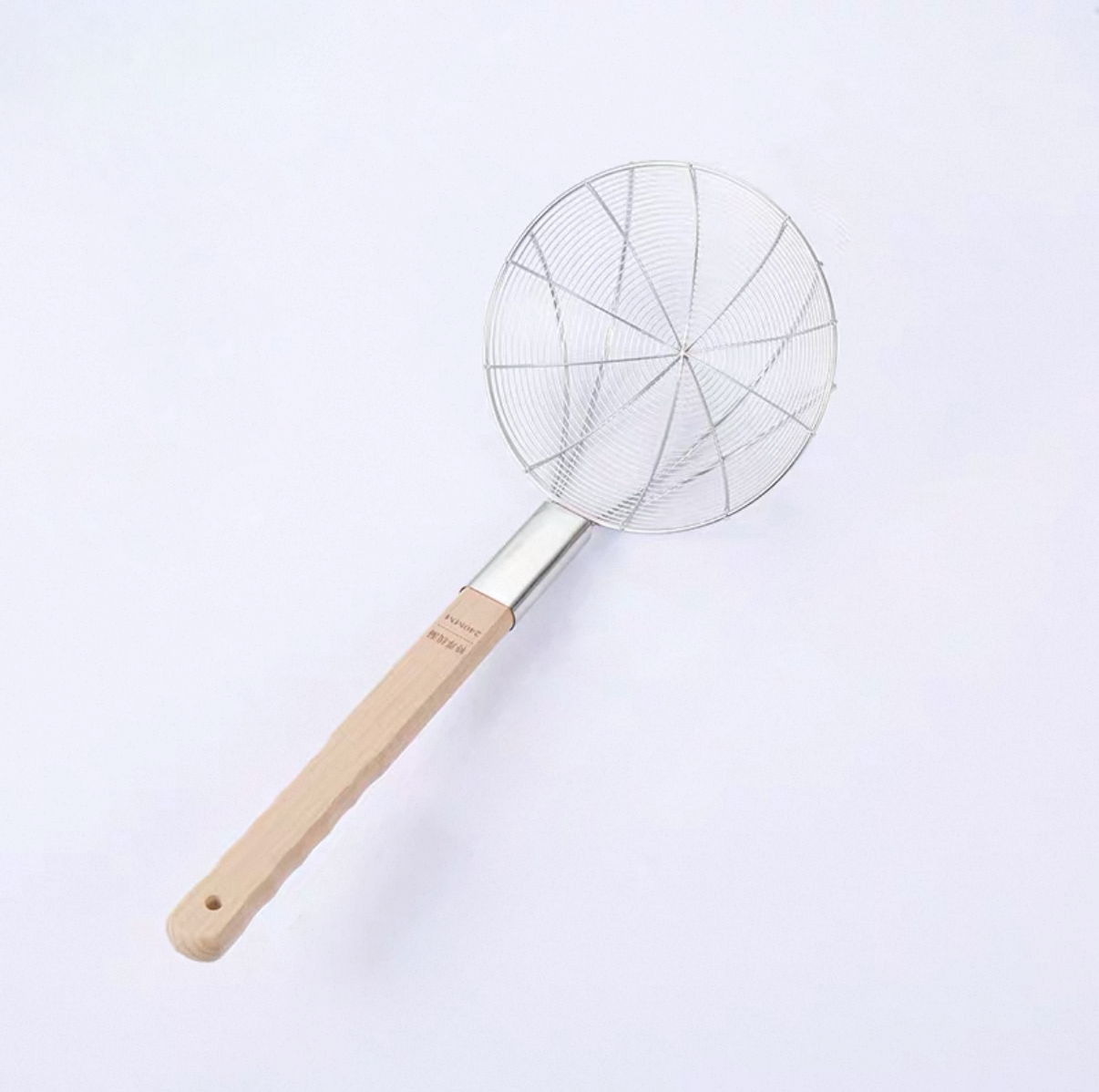 Chefco, 24cm Dia Reinforced Stainless Steel Strainer with Wood Handle (HHSW-24) - Chefcoca