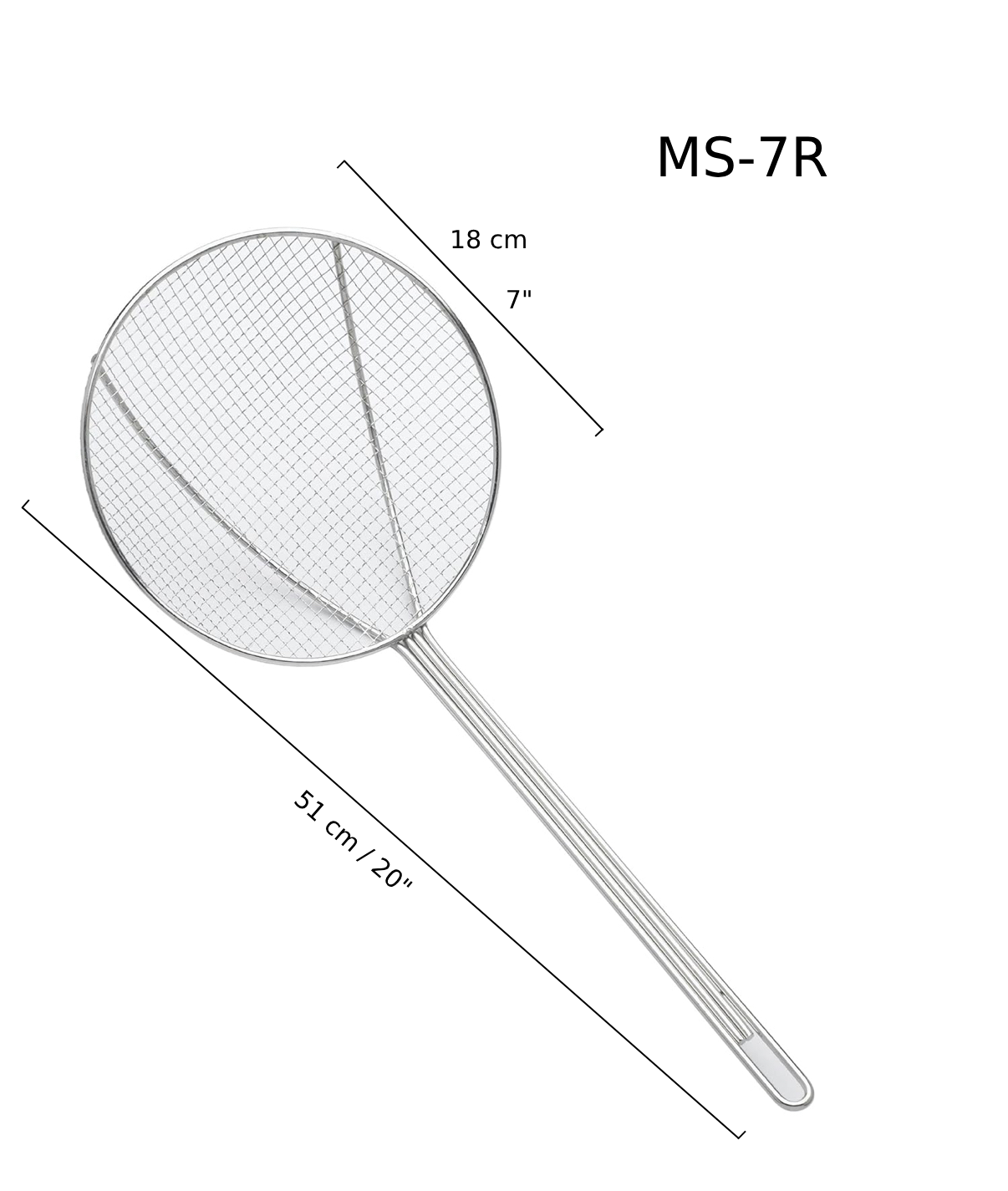 Chefco, 7" Round Wire Mesh Skimmer (MS-7R) - Chefcoca