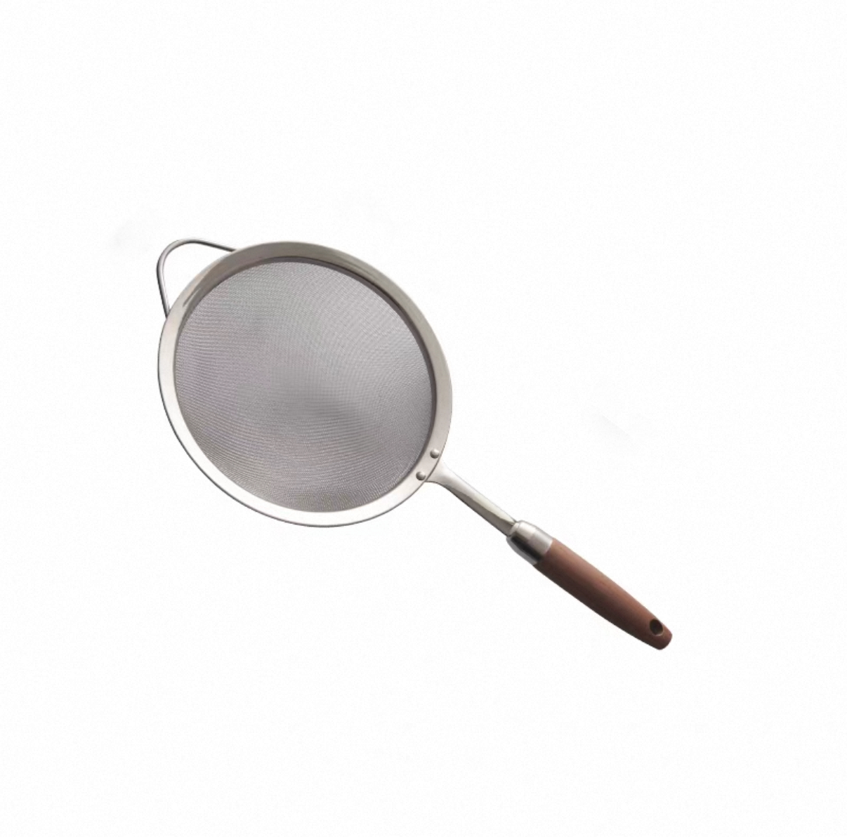Chefco, Stainless Steel Mesh Strainer with Wooden Handle, 18 cm (STST-18W) - Chefcoca