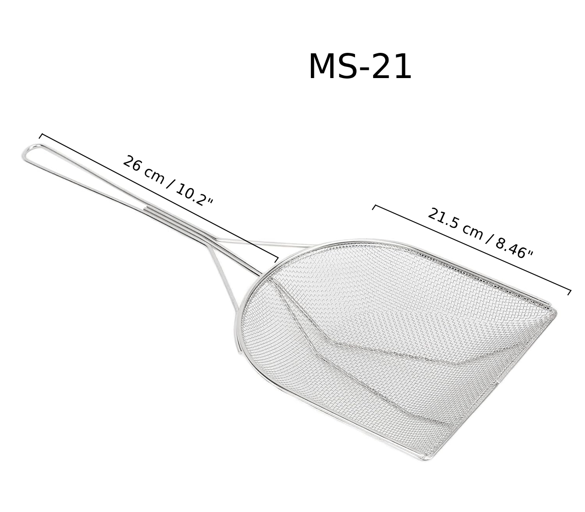 Chefco, Stainless steel Mesh Strainer, Dustpan Shape, 21cm (MS-21) - Chefcoca