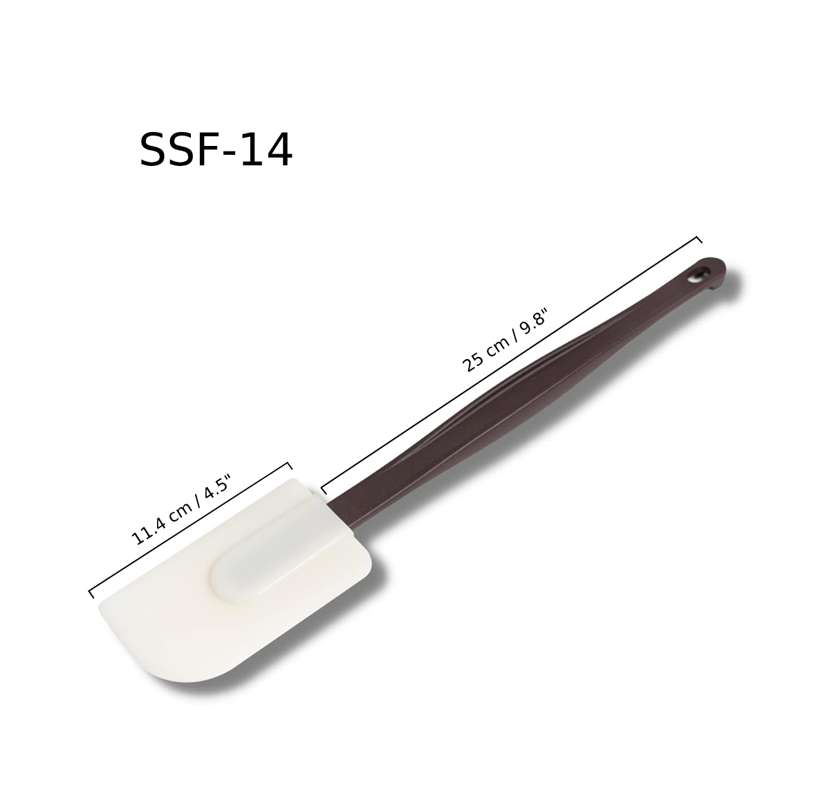 Sub-equip, 14" Spatula, Flat Shape, Silicone (SSF-14) - Chefcoca