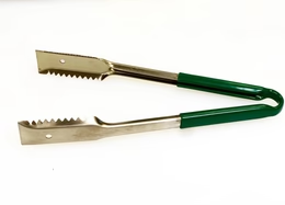 Sub-Equip,UTH-12G, 12"Stainless Steel Utility Tongs with Polypropylene Handle,Green - Chefcoca
