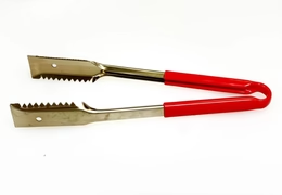 Sub-Equip,UTH-12R, 12"Stainless Steel Utility Tongs with Polypropylene Handle,Red - Chefcoca