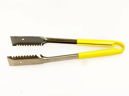 Sub-Equip,UTH-12Y, 12"Stainless Steel Utility Tongs with Polypropylene Handle,Yellow - Chefcoca