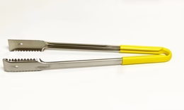 Sub-Equip,UTH-16Y, 16"Stainless Steel Utility Tongs with Polypropylene Handle,Yellow - Chefcoca