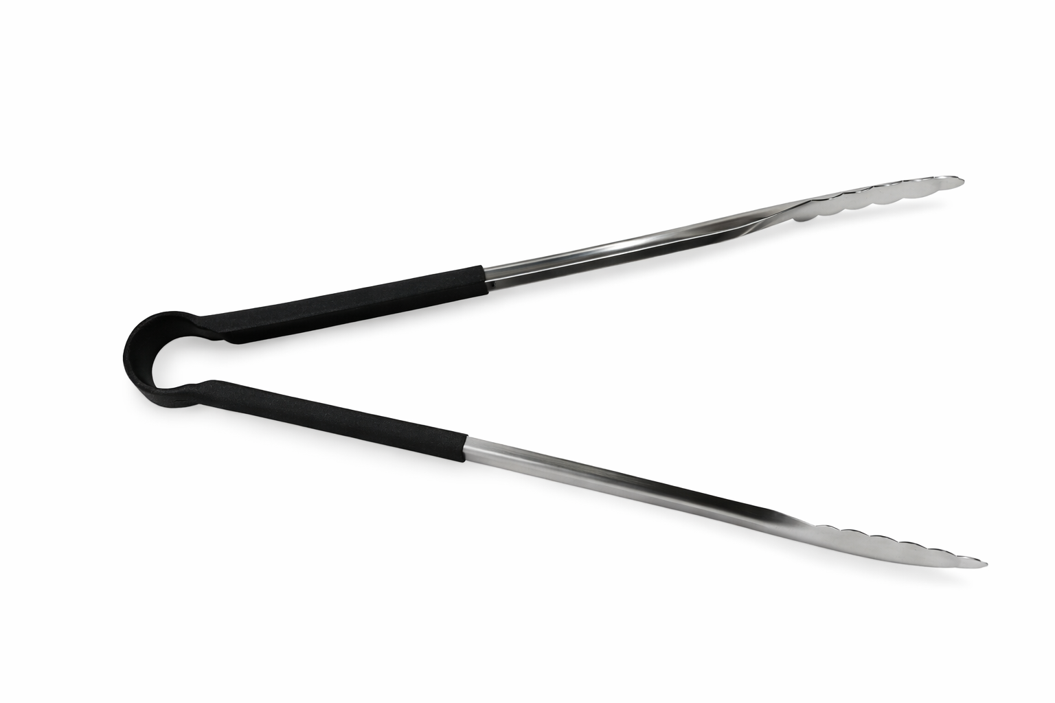Sub-Equip,UTOH-16K, 16" Stainless Steel Utility Tongs with Frosted Non-Slip Grip Handle ,Black - Chefcoca