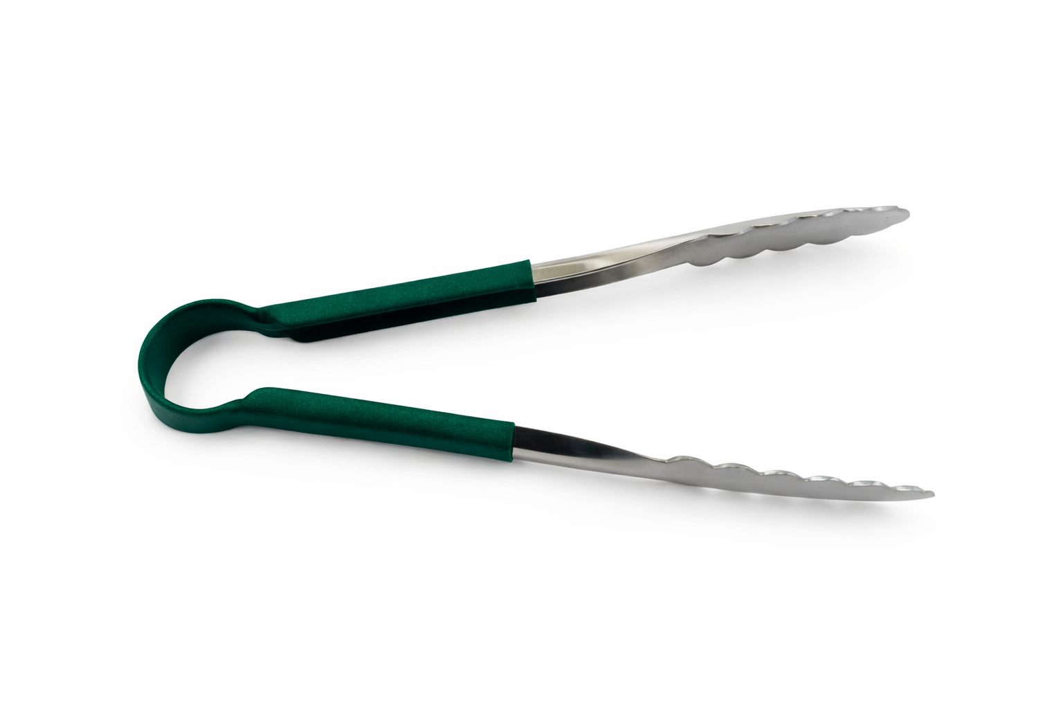 Sub-Equip,UTOH-12G, 12" Stainless Steel Utility Tongs with Frosted Non-Slip Grip Handle ,Green - Chefcoca
