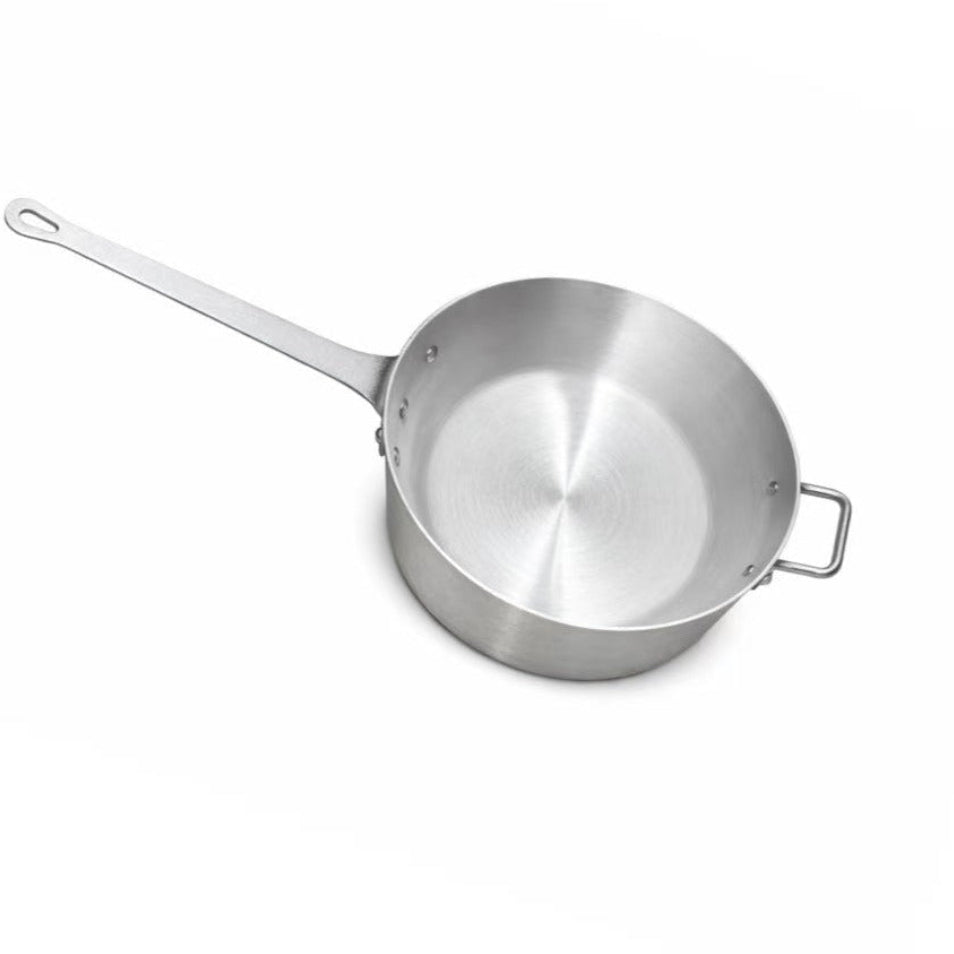 Sub-equip,ASP-10QT, Heavy-Weight Tapered Aluminium Natural Finish Sauce Pan(29cm/11.4" Dia ,3mm Thickness) - Chefcoca