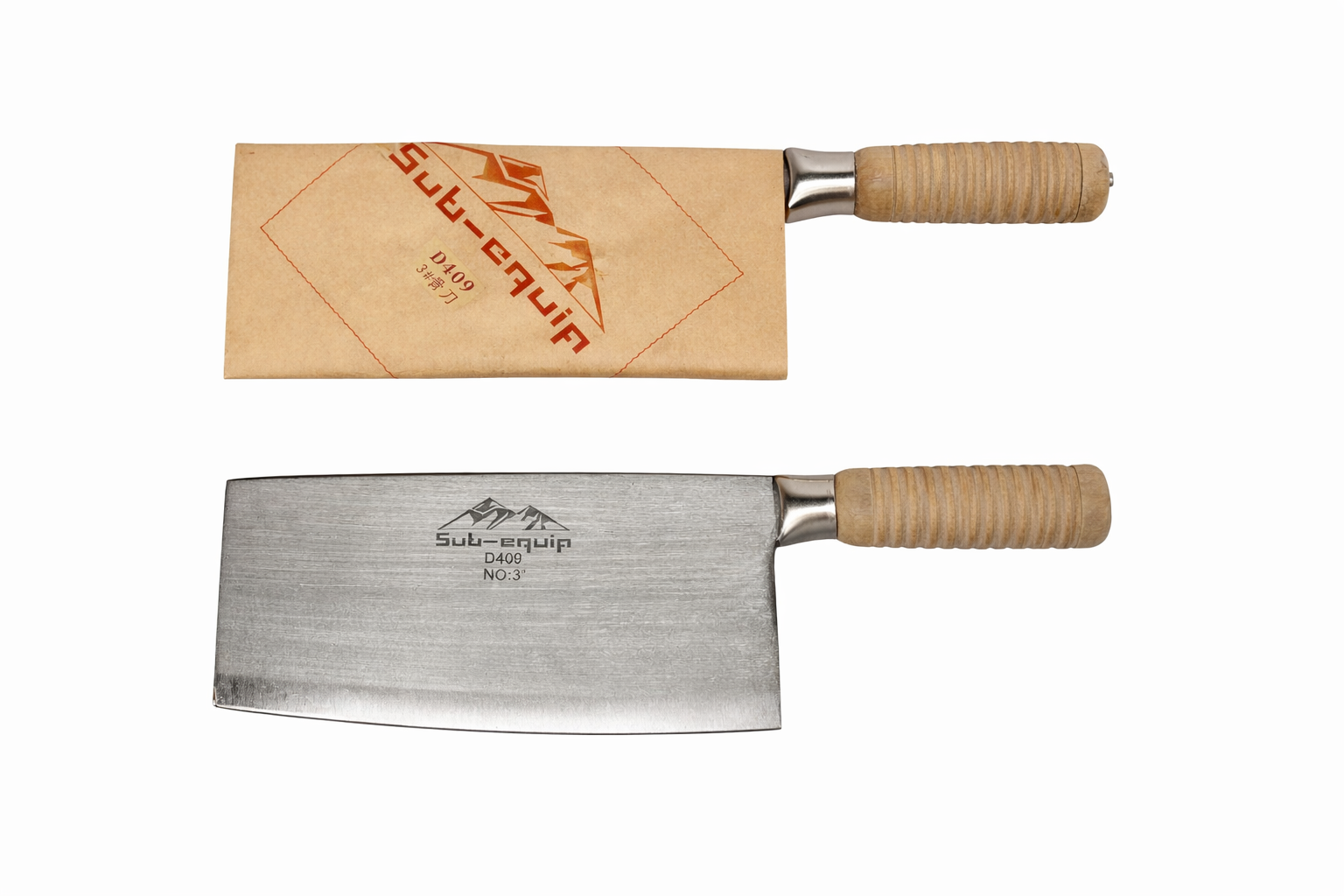 Sub-equip,D409, 3# Bone Chopper with Wooden Handle - Chefcoca