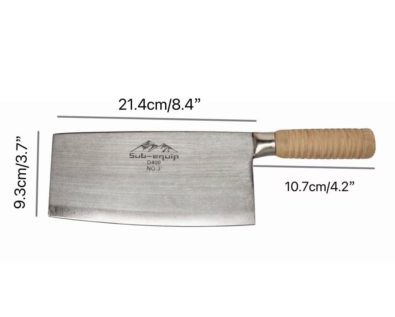 Sub-equip,D409, 3# Bone Chopper with Wooden Handle - Chefcoca