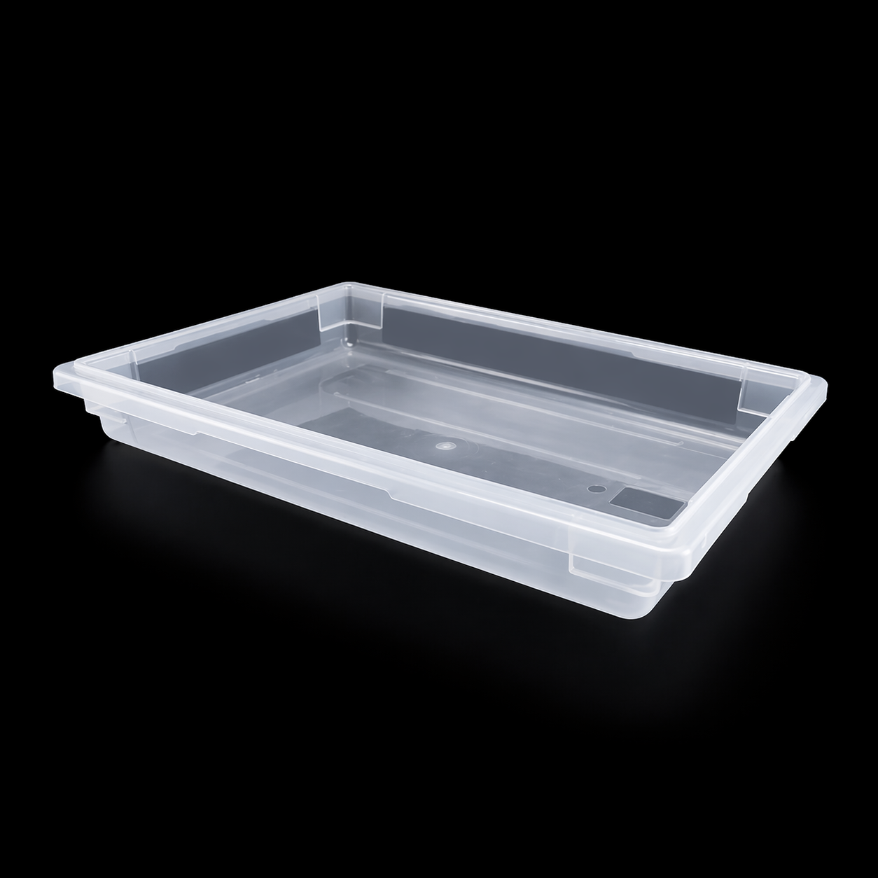 Sub-equip,FB-18123T,White Translucent Polypropylene Food Storage Box, Half Size, 1.75 Gallon/5.5L,17.5"x11.5"x3.5"H - Chefcoca