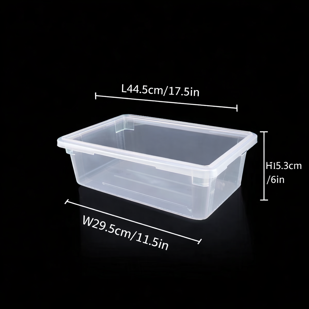 Sub-equip,FB-18126T,White Translucen Polypropylene Food Storage Box,Half Size, 3.5 Gallon/11.4L, 17.5"x11.5"x6"H - Chefcoca