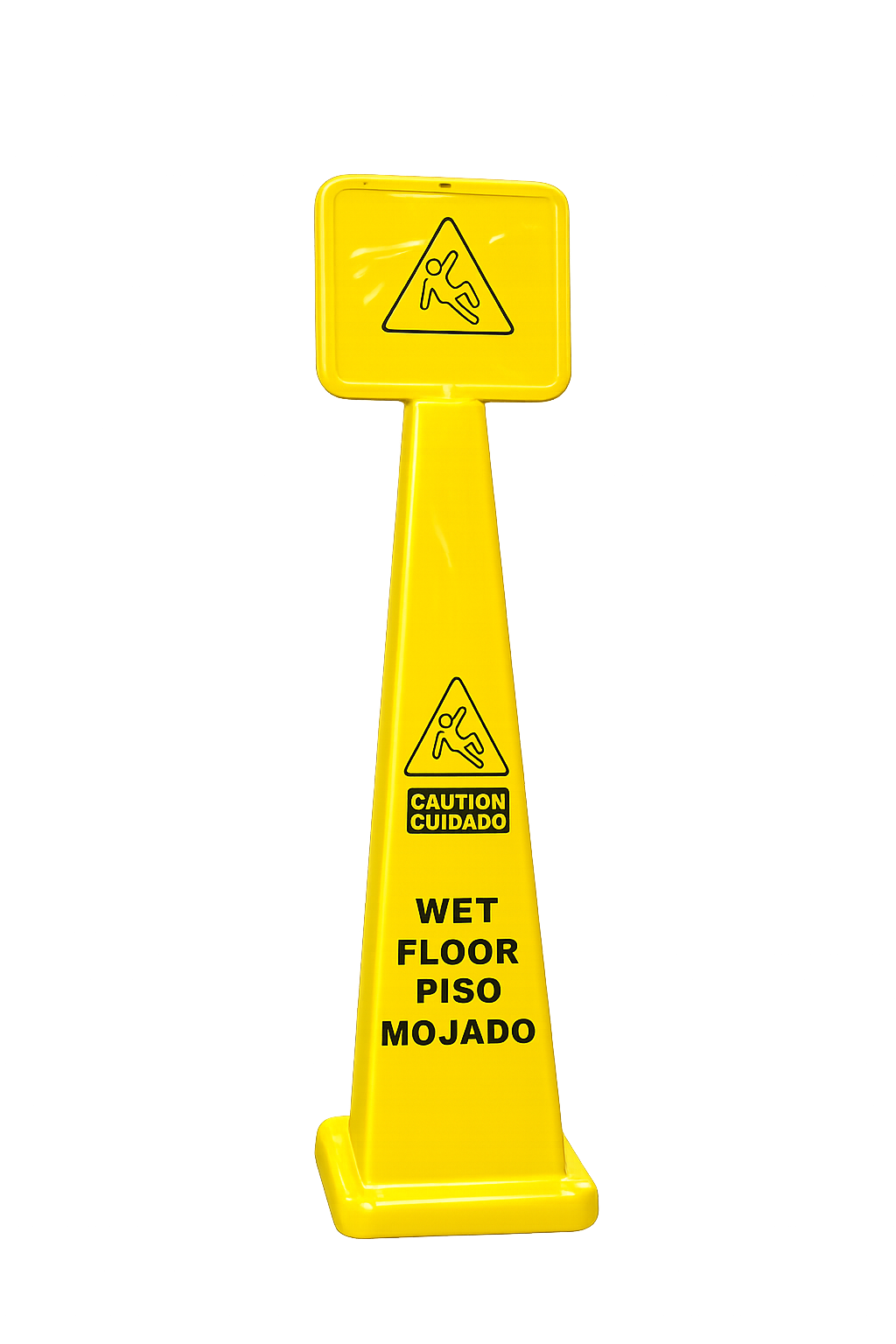Sub-equip,FS-45C, Square Caution Cone Wet Caution Floor Sign(12.5"L x 12.5"W x 45.75"H) - Chefcoca